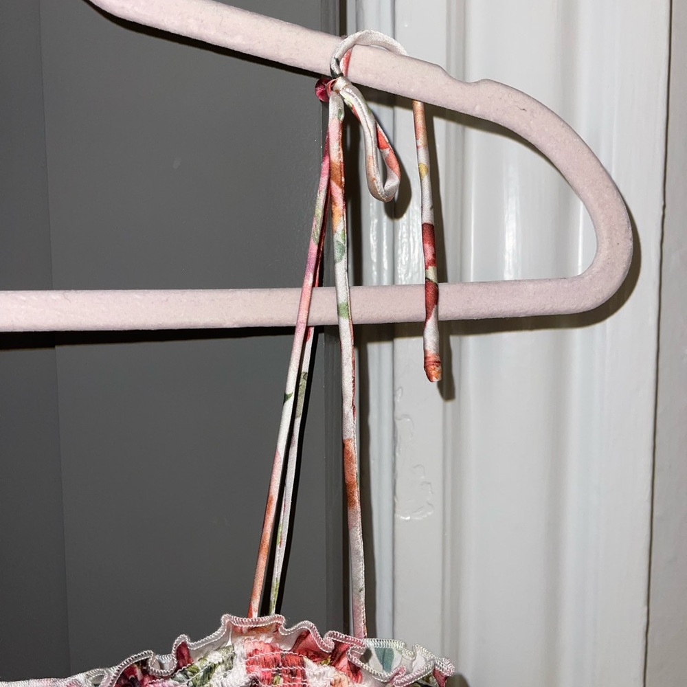 V. Chapman Floral Mini Dress - Pink and Cream - Picture 6 of 7